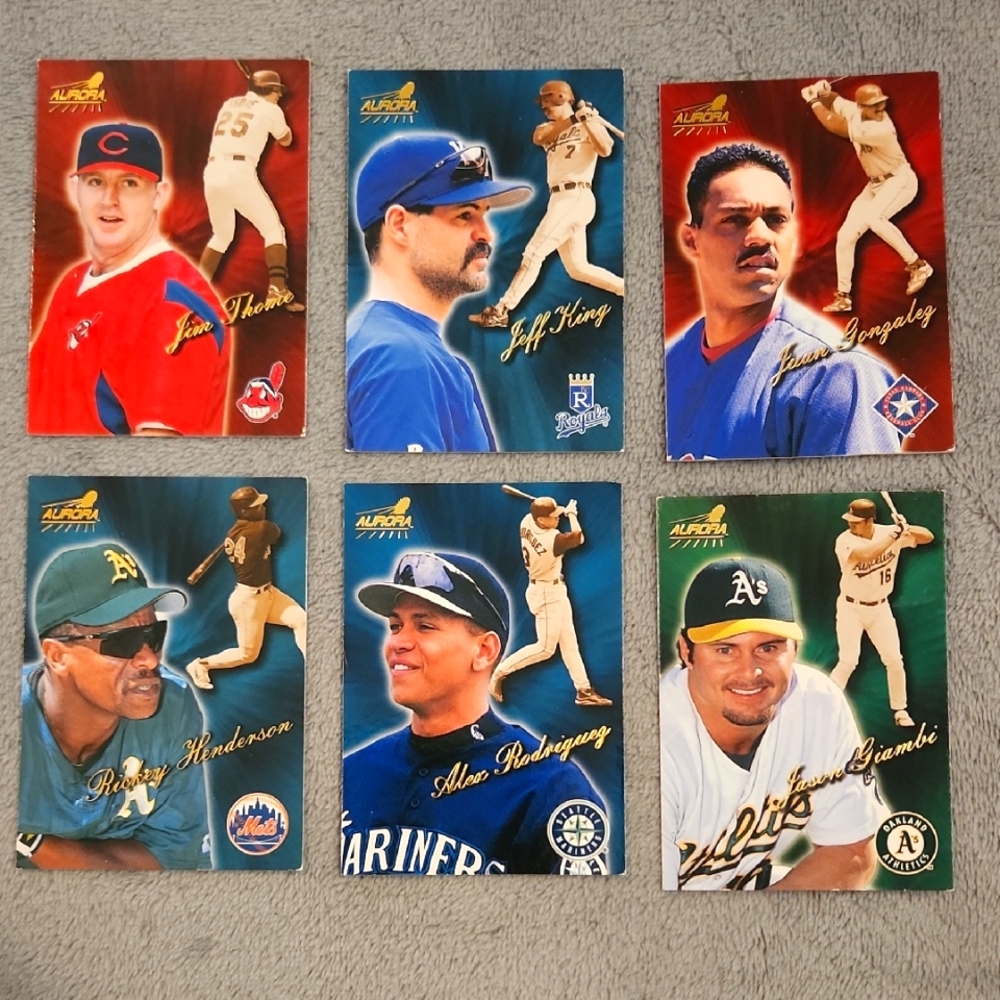 Vintage 1999 Pacific Aurora Baseball Trading Card Lot